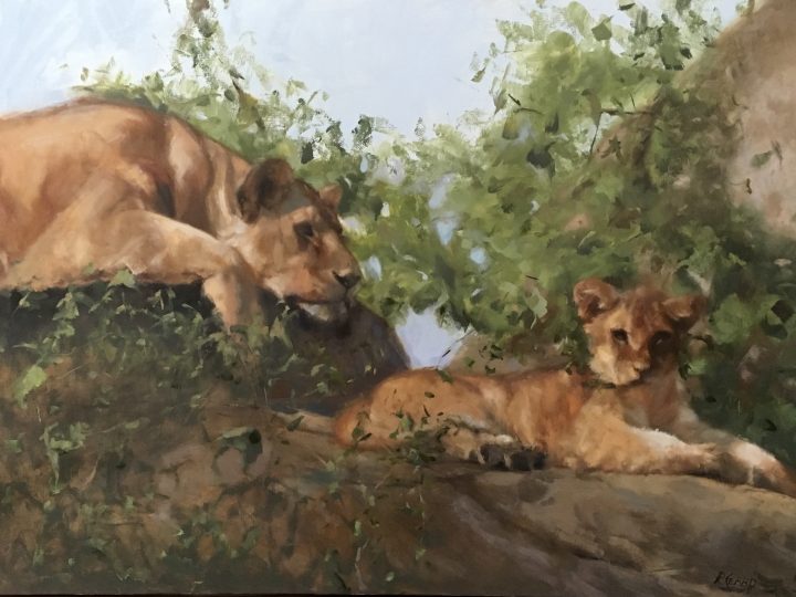 LIONESS AND CUB