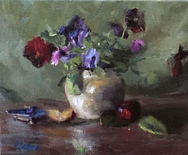 Pansies and Plum