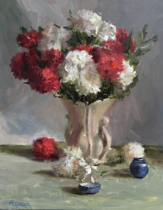 Red and White Carnations